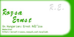 rozsa ernst business card